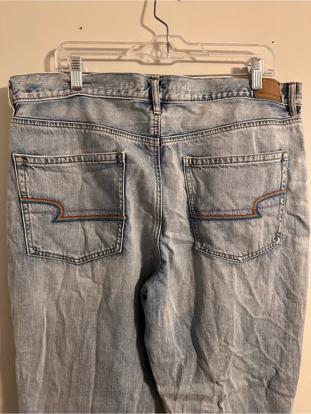 American Eagle 90s Boyfriend Rainbow pocket jean size 16